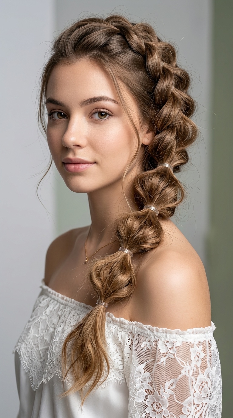 Messy Bubble Braid