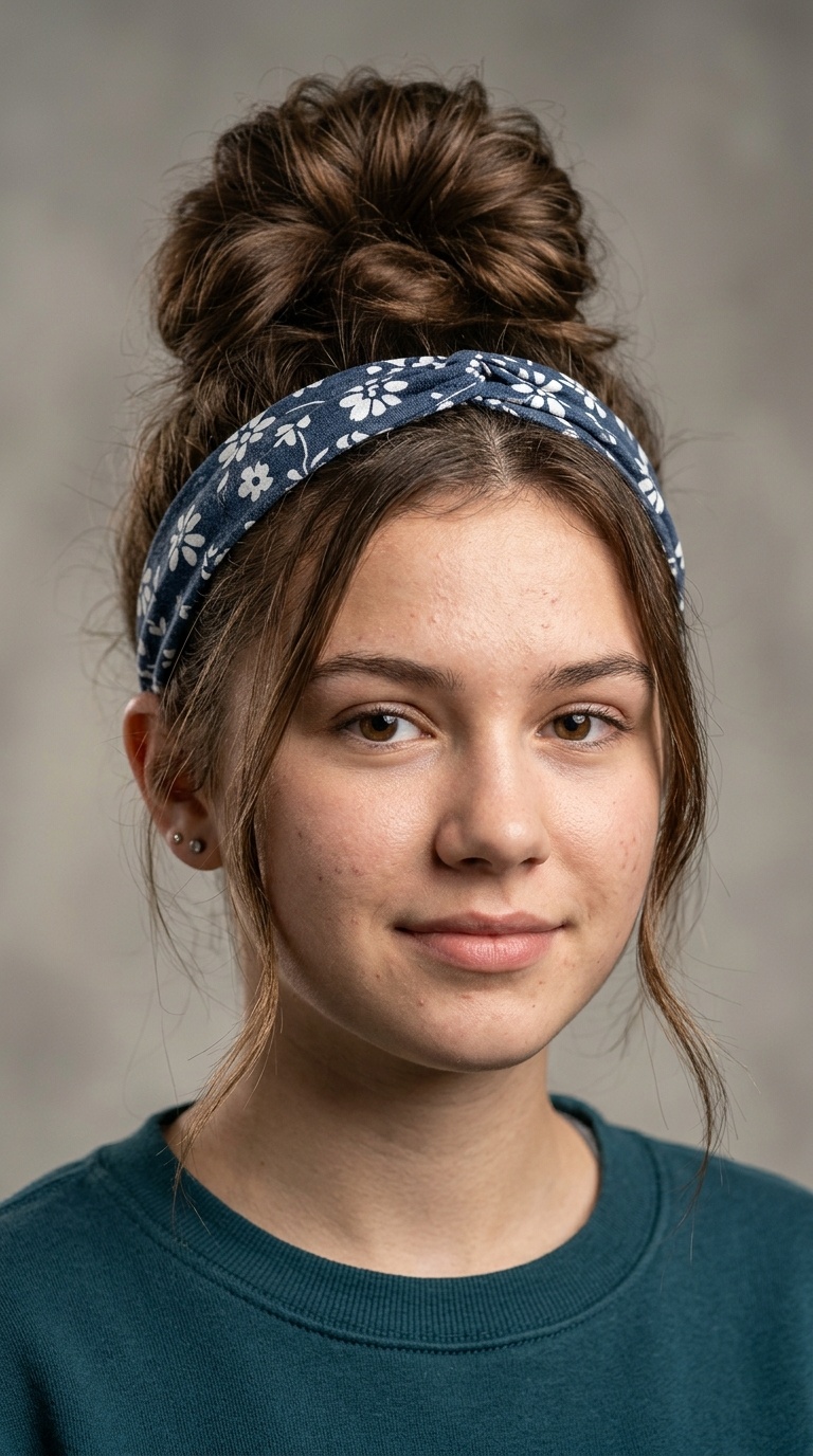 Messy Bun with a Headband