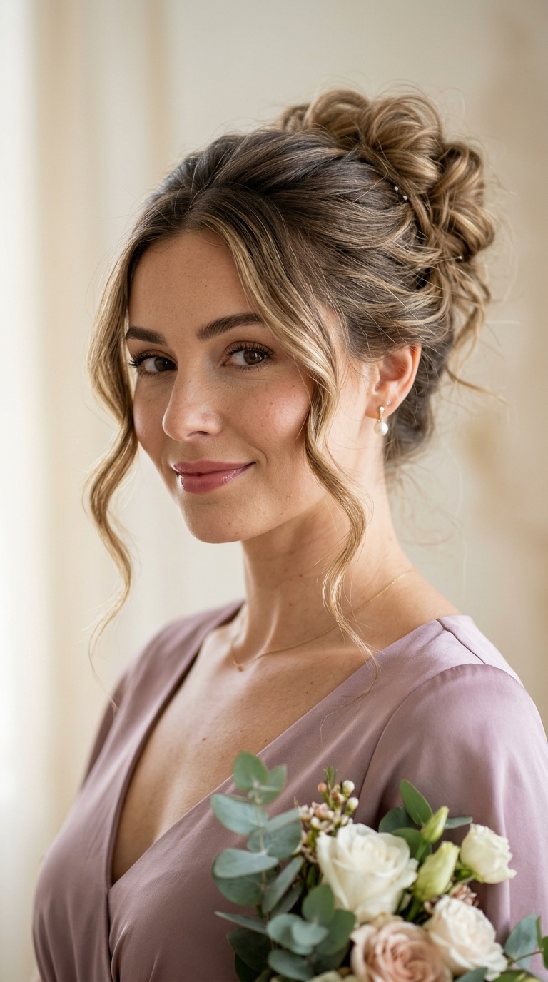 Messy Bun with Tendrils