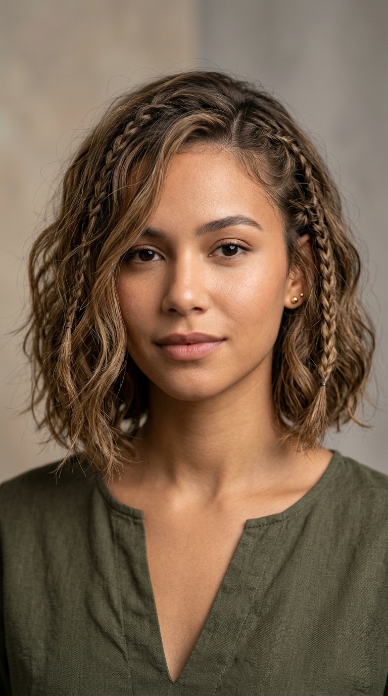 Messy Chic Braided Bob