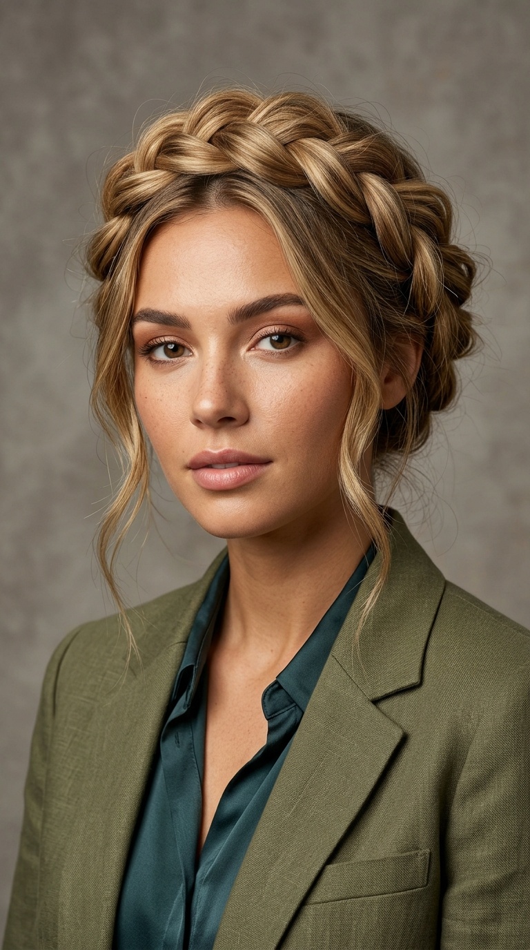 Messy Crown Braid