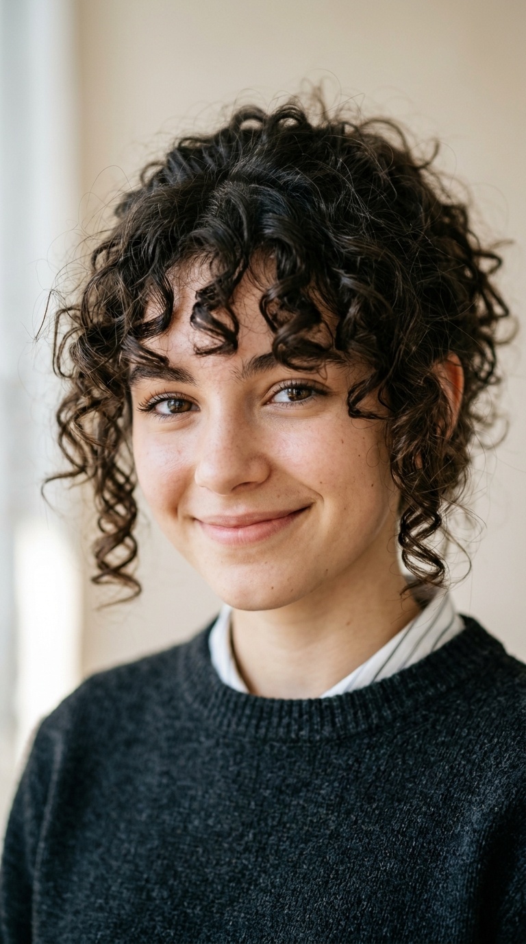 Messy Curly Fringe