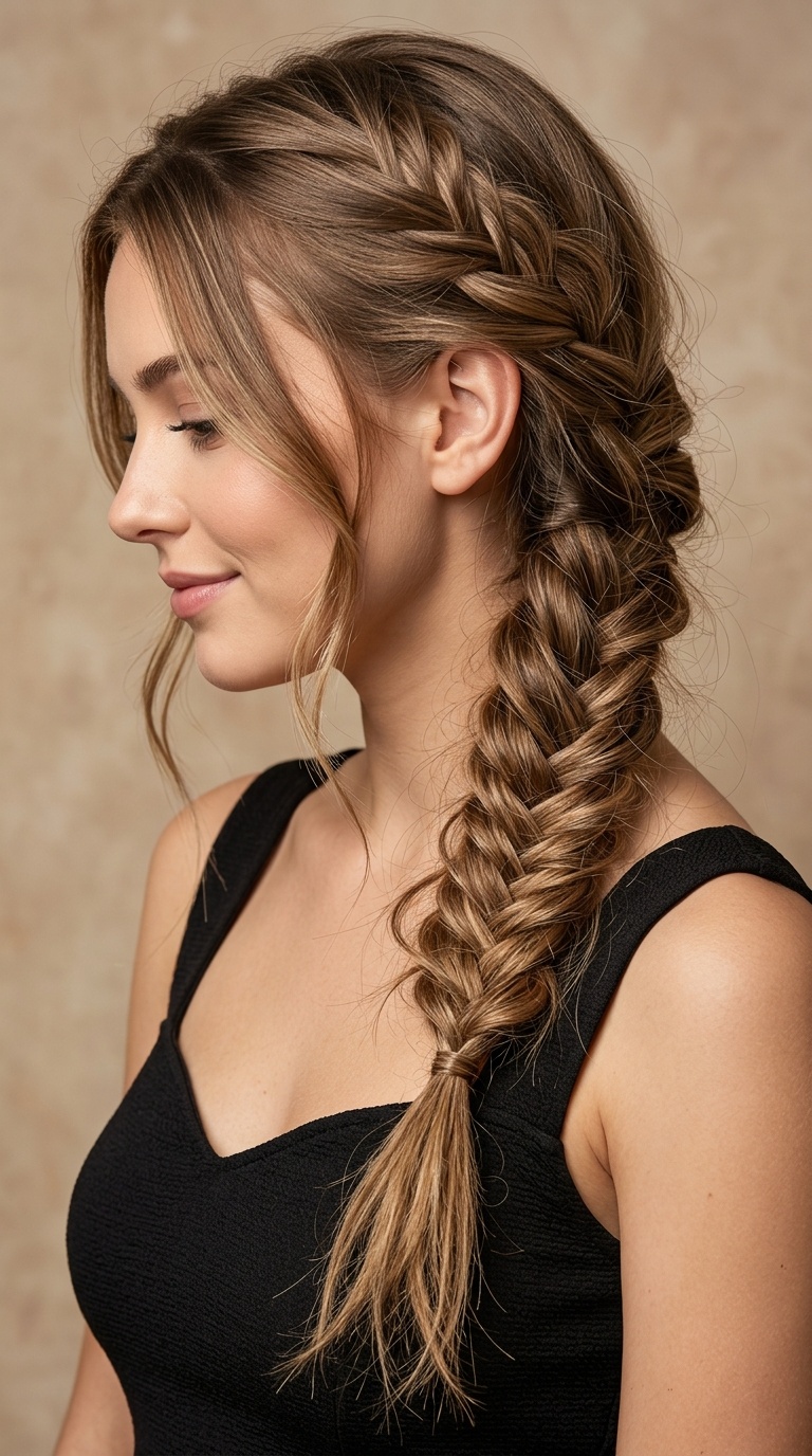 Messy Fishtail Braid