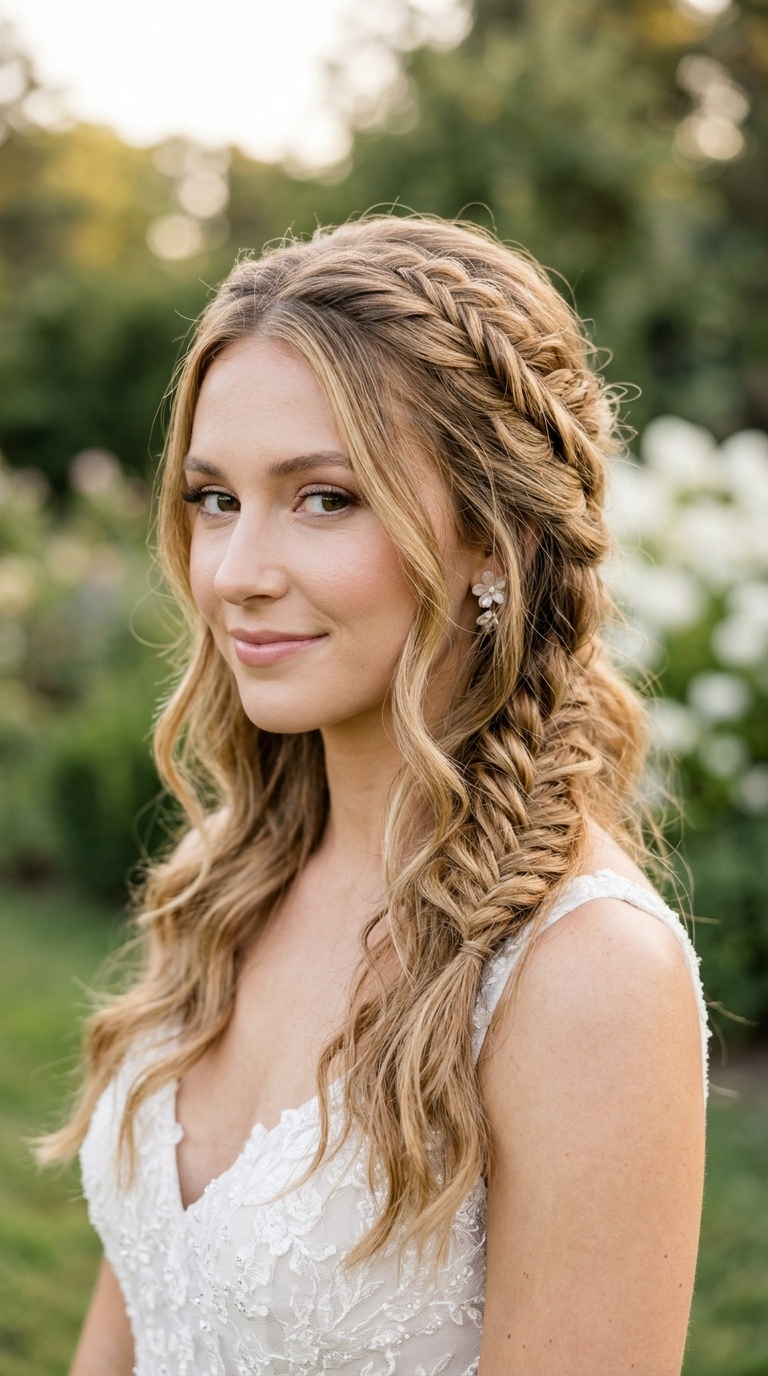Messy Fishtail Half-Up
