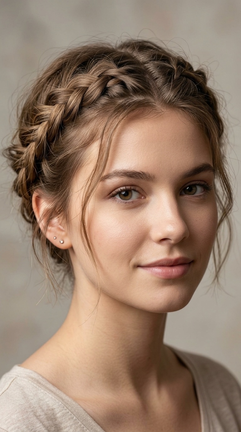 Messy French Braid Crowns