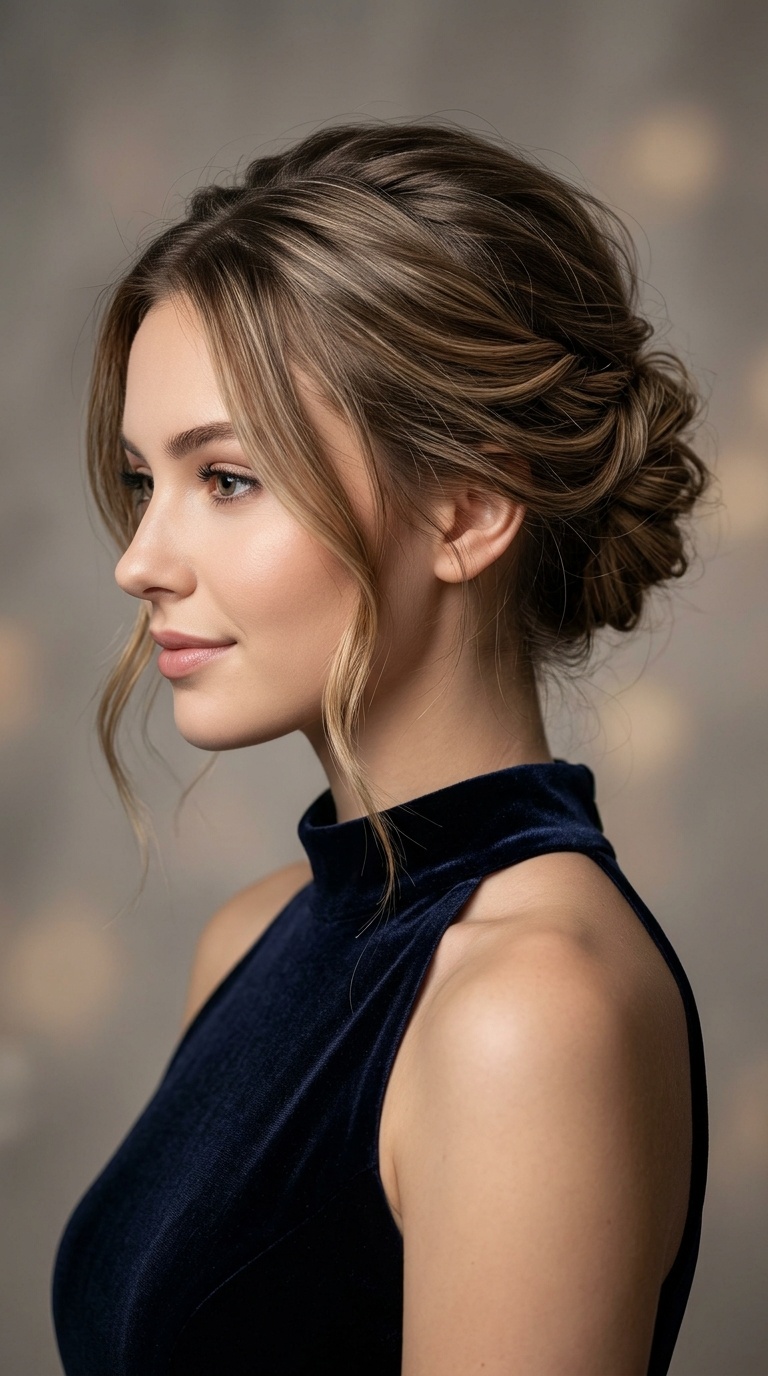 Messy French Twist for Bobs