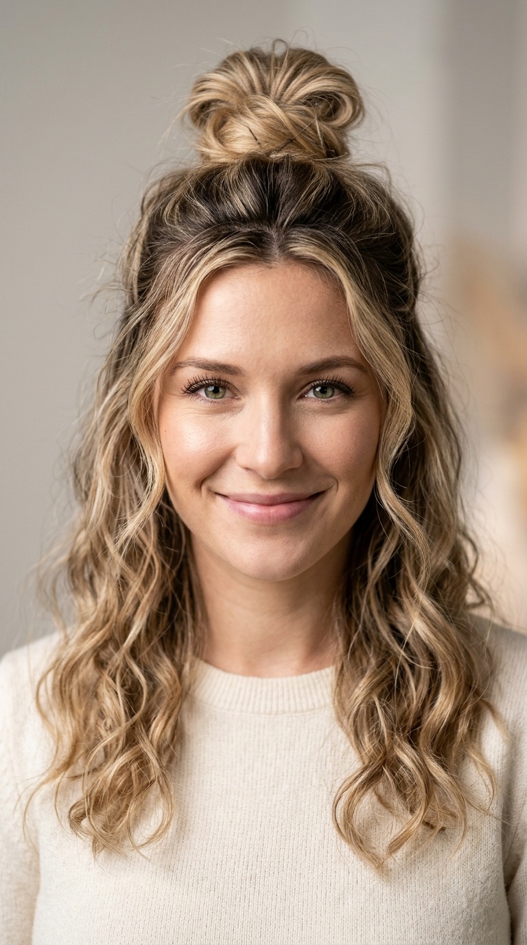 Messy Half-Knot with Beachy Waves