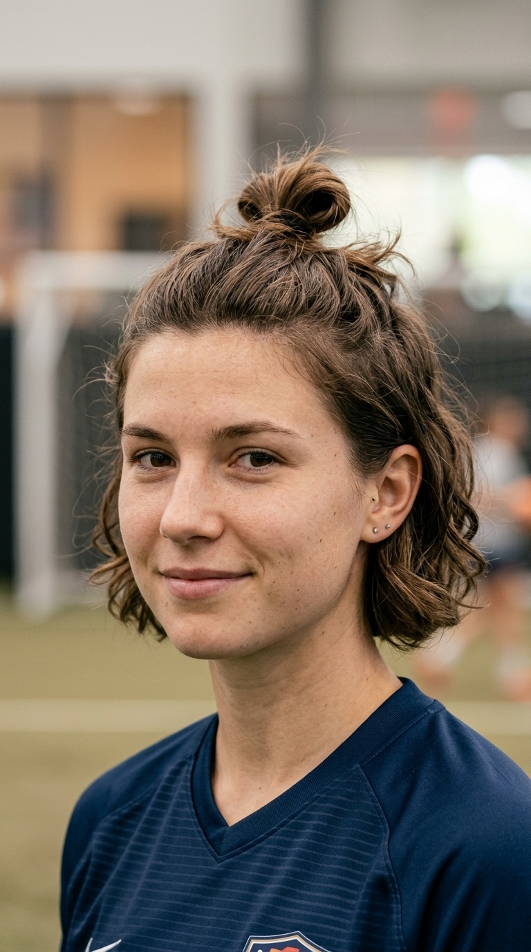 Messy Half-Up Knot