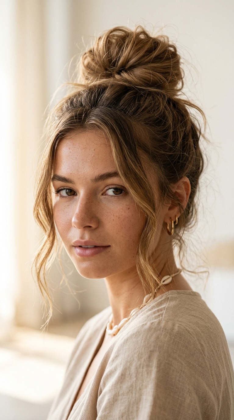 Messy High Bun