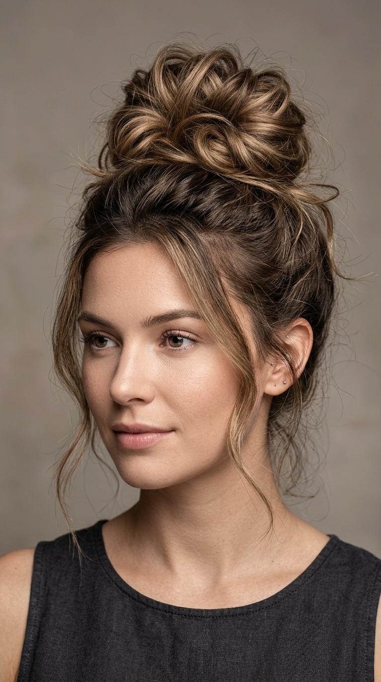 Messy High Bun
