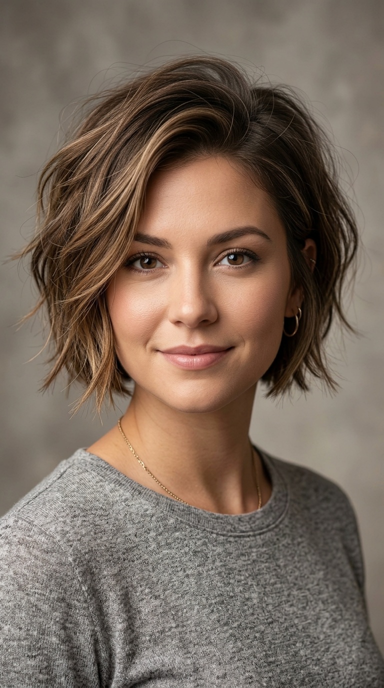 Messy Inverted Bob