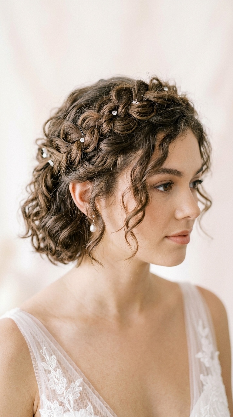 Messy Knotted Crown for Short Hair