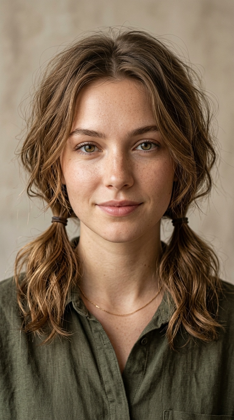 Messy Low Pigtails