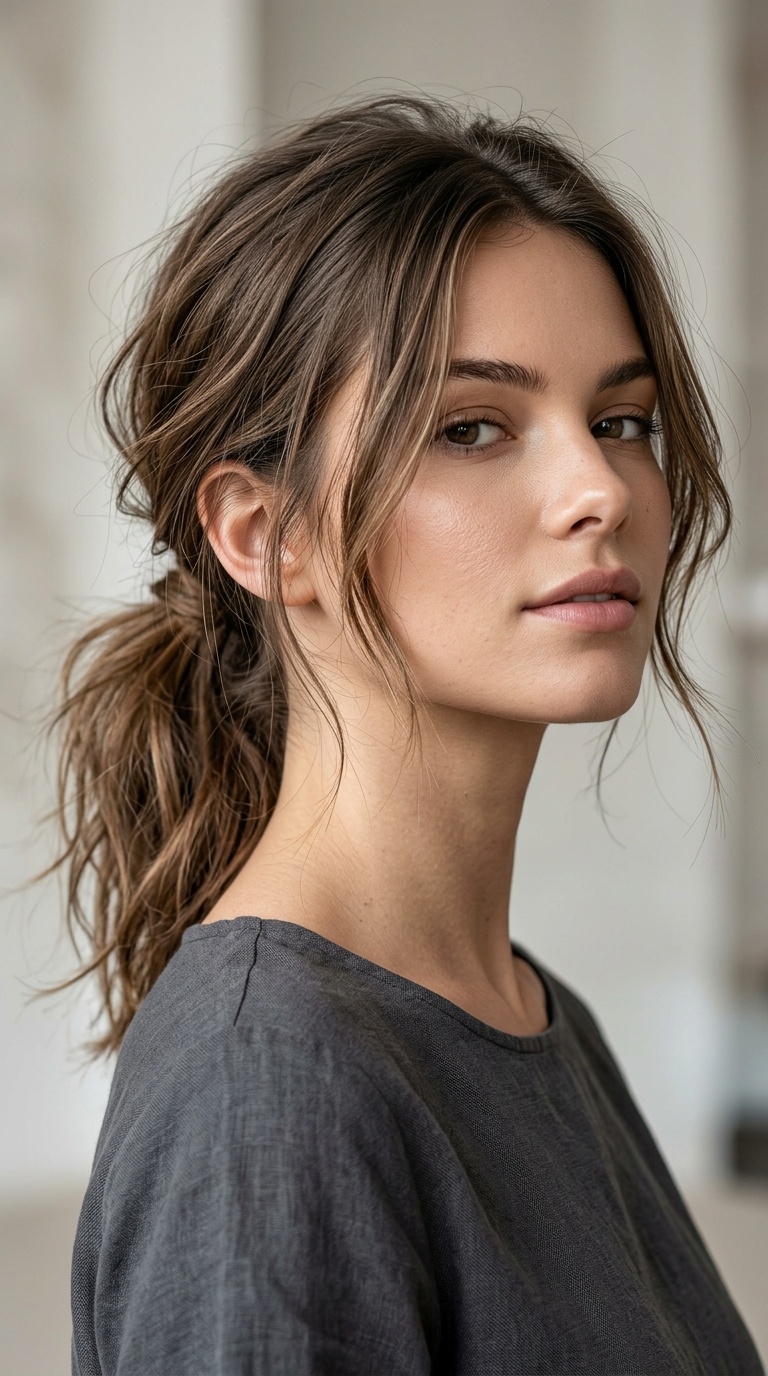 Messy Low Ponytail