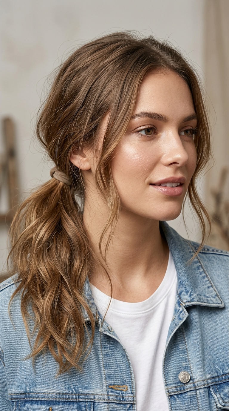 Messy Low Ponytail