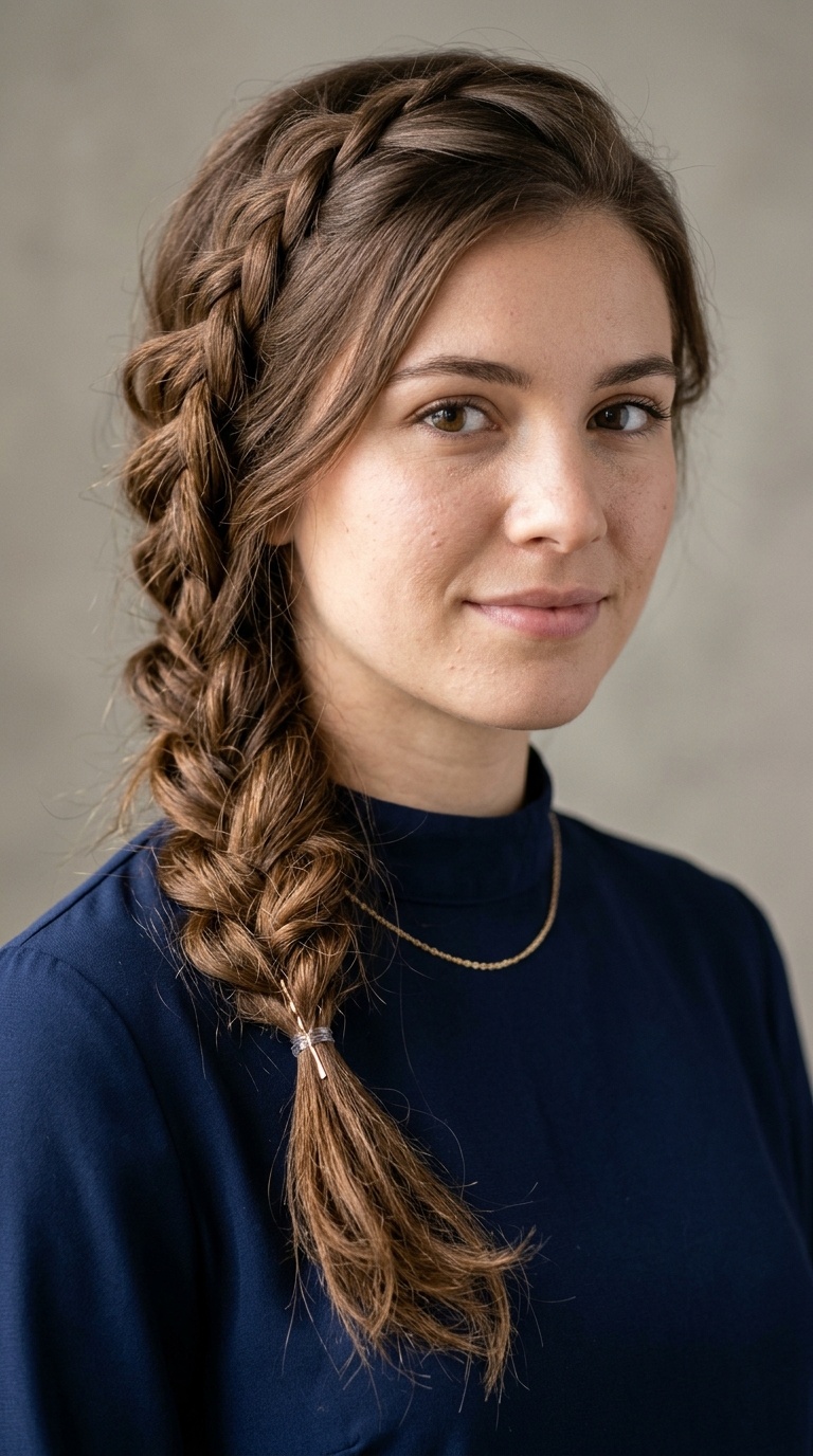Messy Low Side Braid