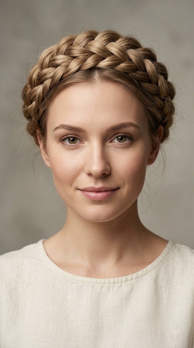 Messy Milkmaid Braids