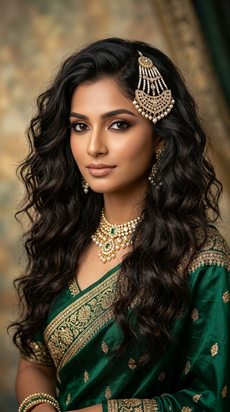 Messy Open Waves with a Passa or Jhumar