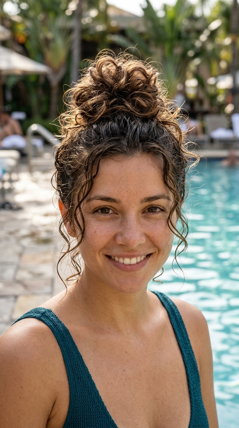 Messy Pineapple Top Knot