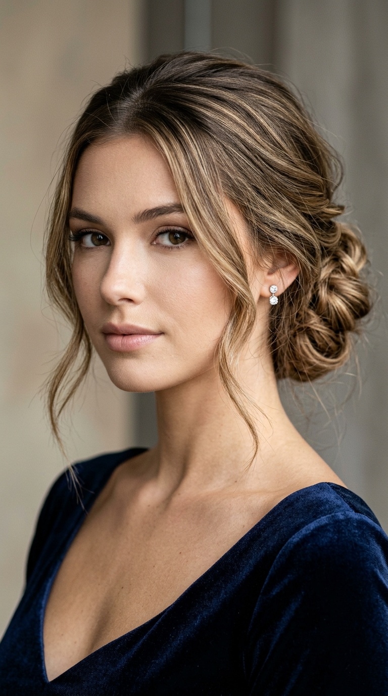 Messy Romantic Low Bun
