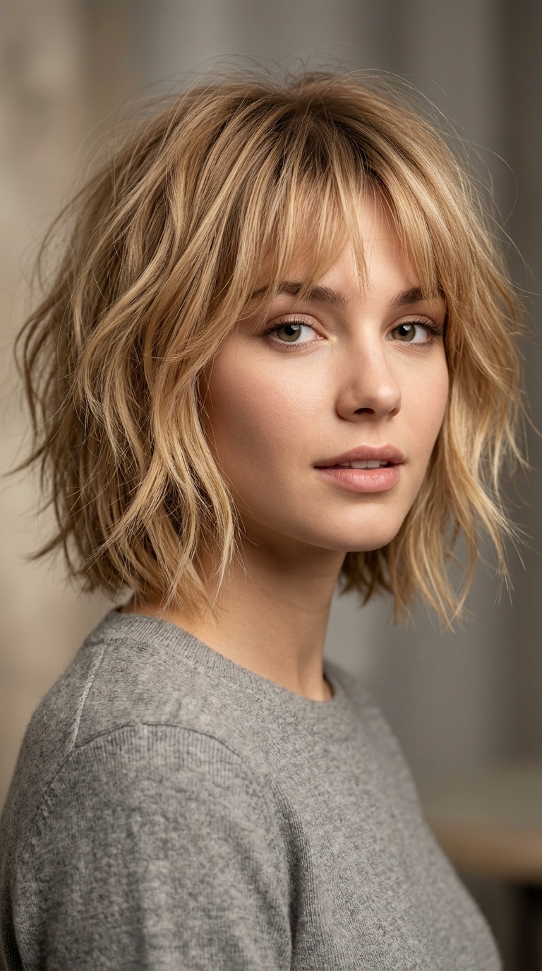 Messy Shaggy Bob