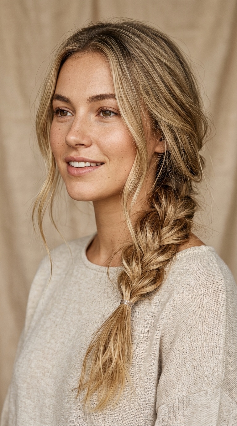 Messy Side Braid
