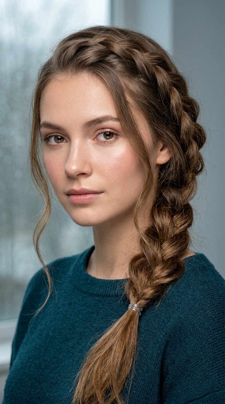 Messy Side Braid (Controlled)