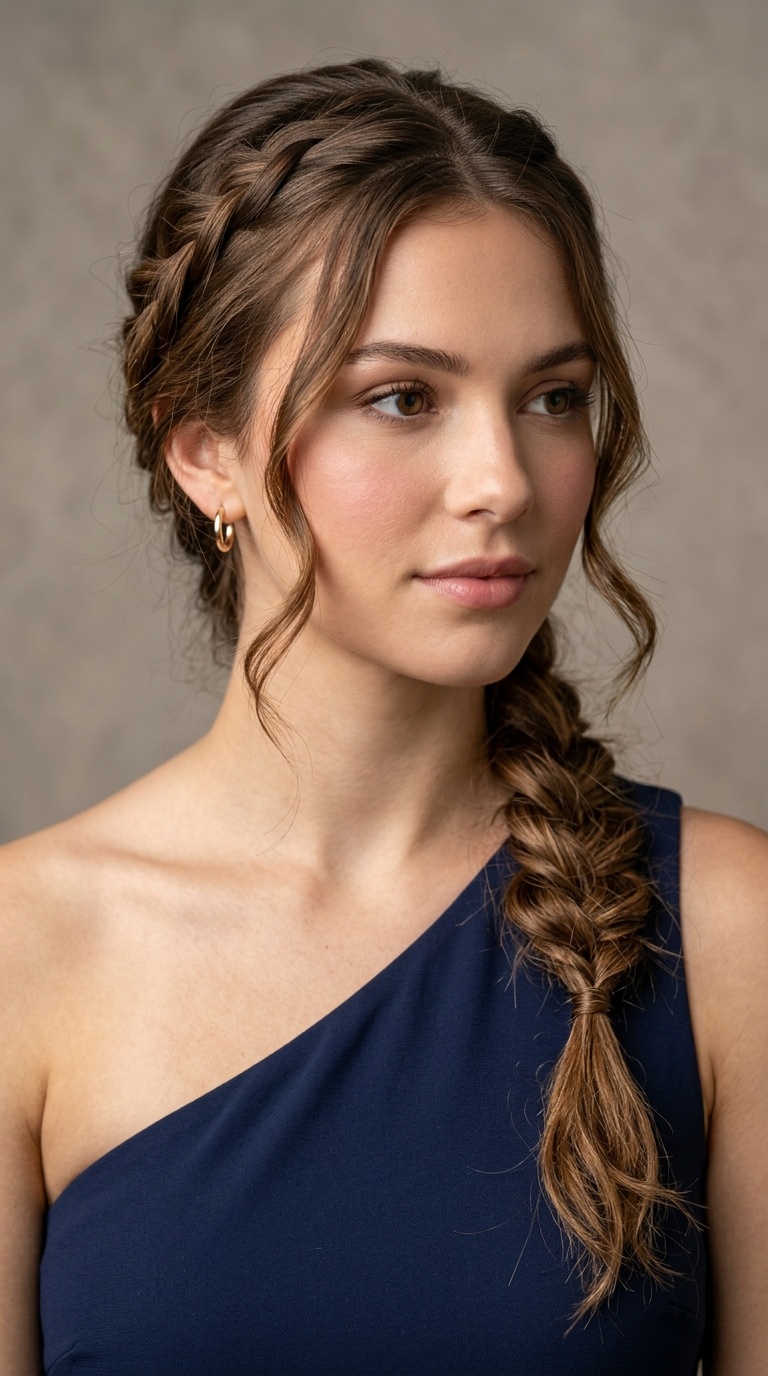 Messy Side Braid with Face-Framing Pieces