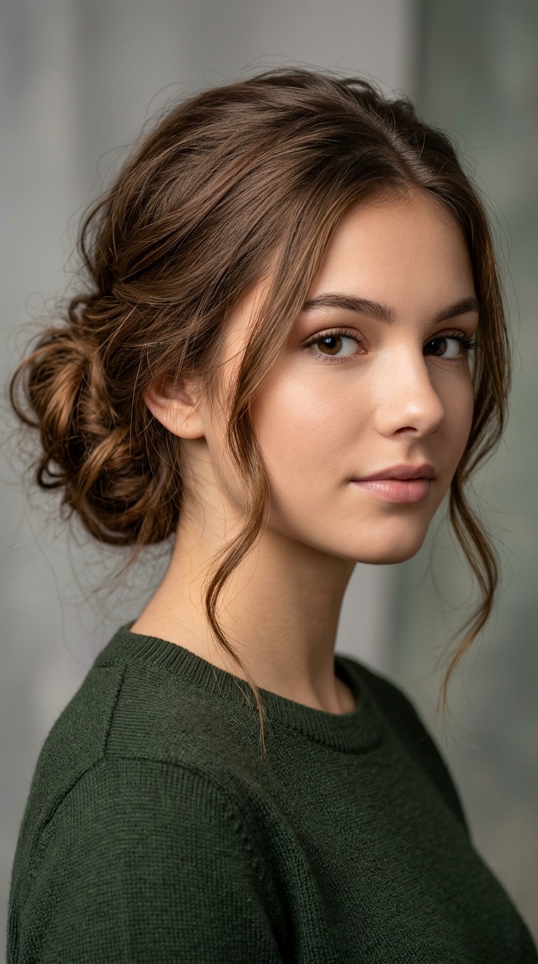 Messy Textured Low Bun