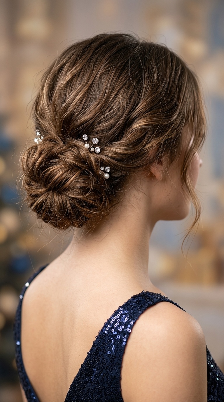 Messy Textured Low Bun