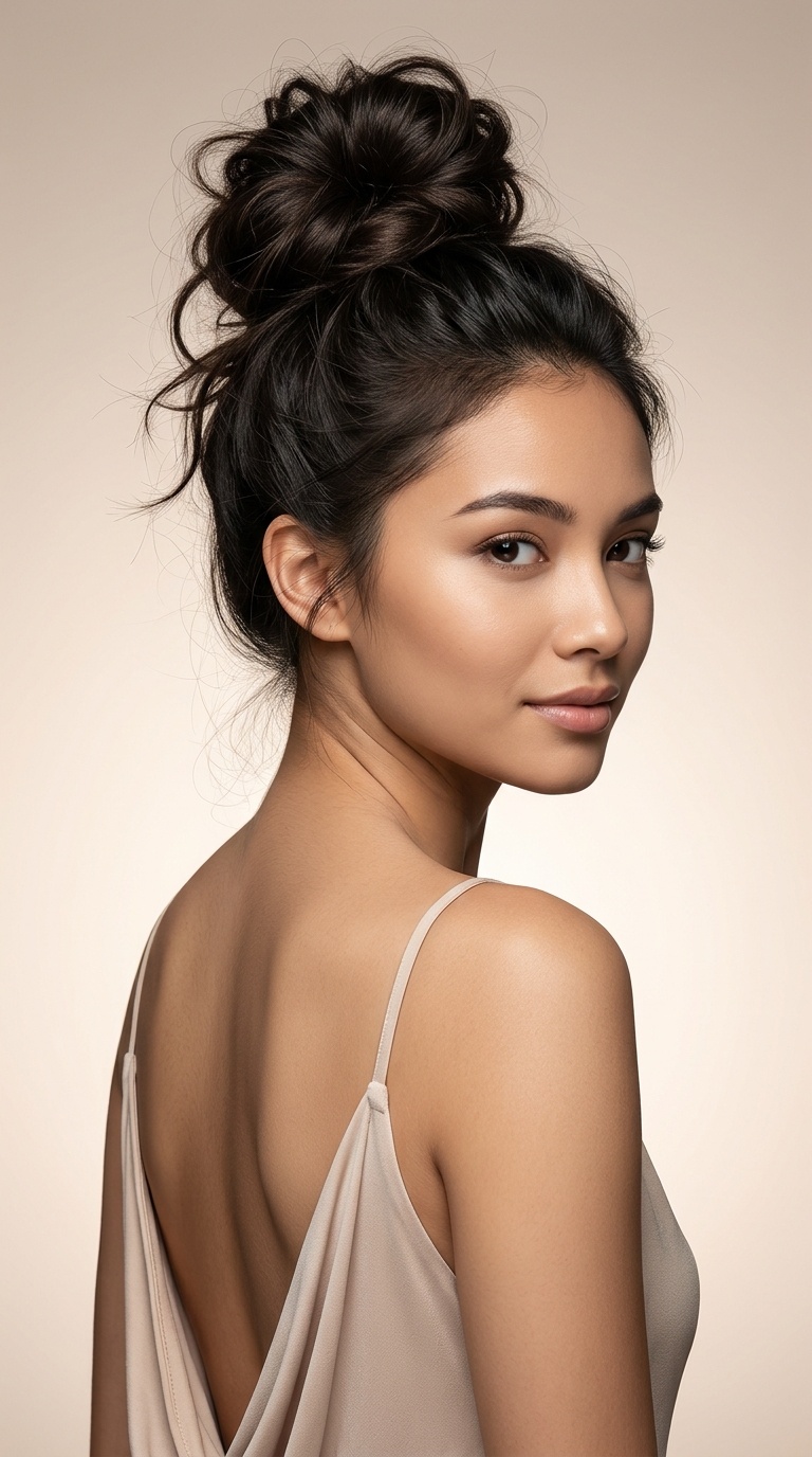 Messy Textured Top Knot