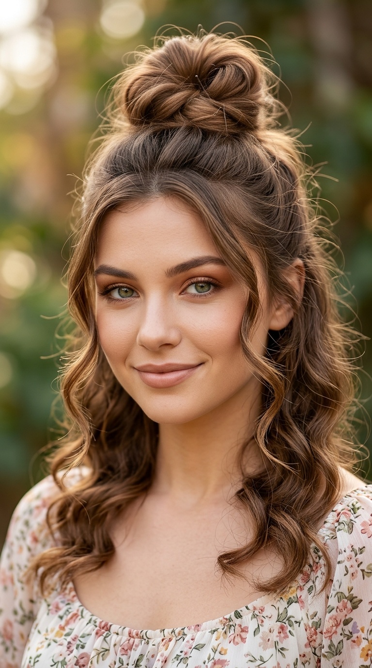 Messy Top Knot Half-Up