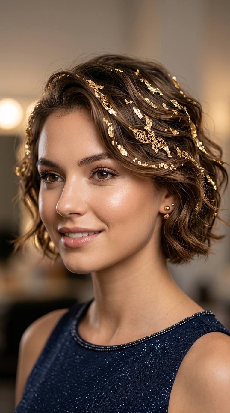 Metallic Gold Leaf Accents