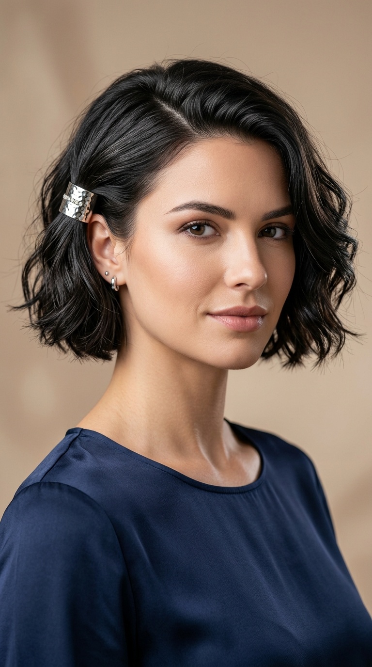 Metallic Hair Cuff Style