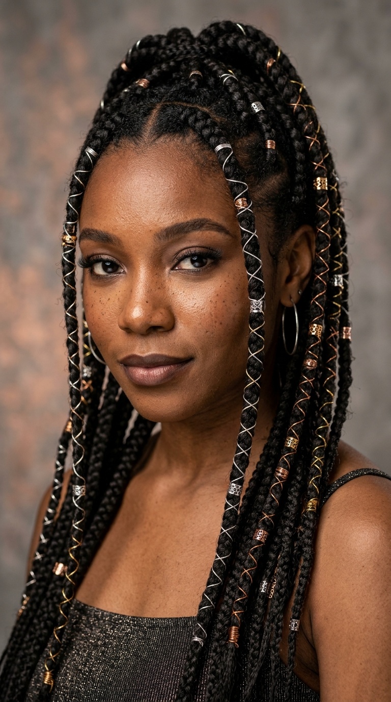 Metallic Wire Wrapped Braids