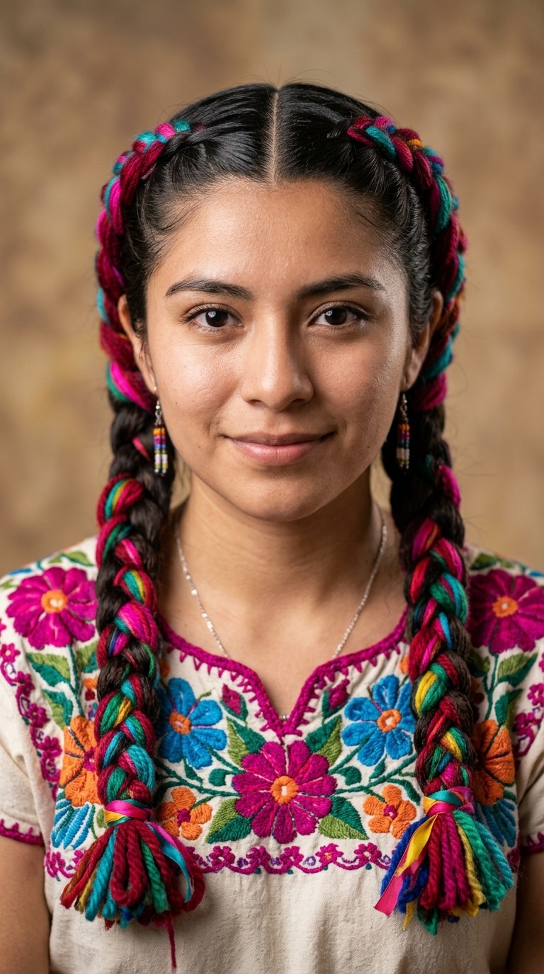Michoacán Pigtails with Wool
