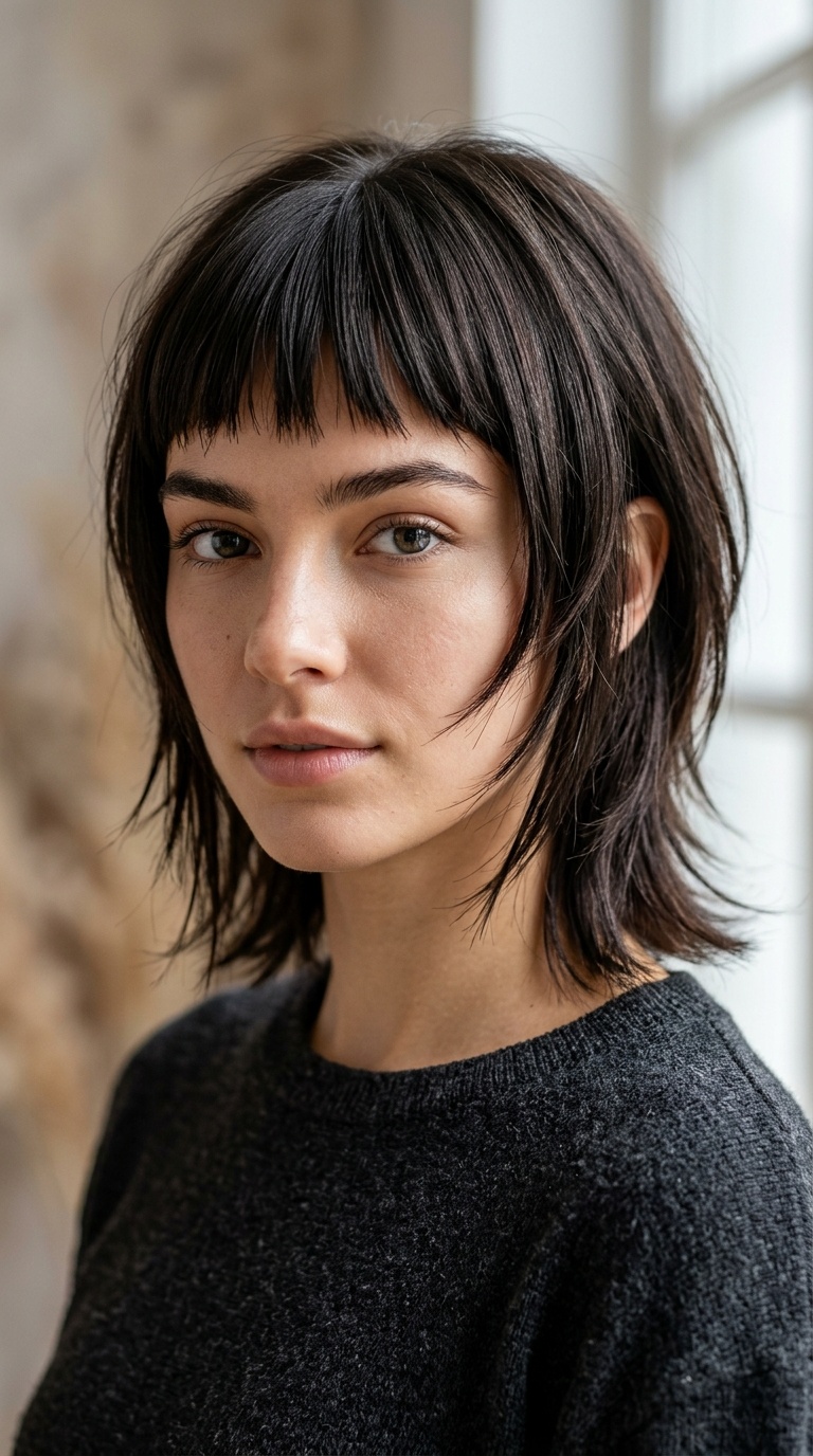Micro-Bangs with Razored Face-Framing