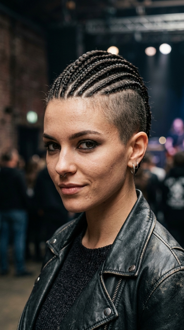 Micro-Braid Faux Hawk