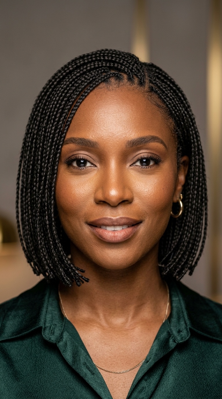 Micro-Braided Chin-Length Bob