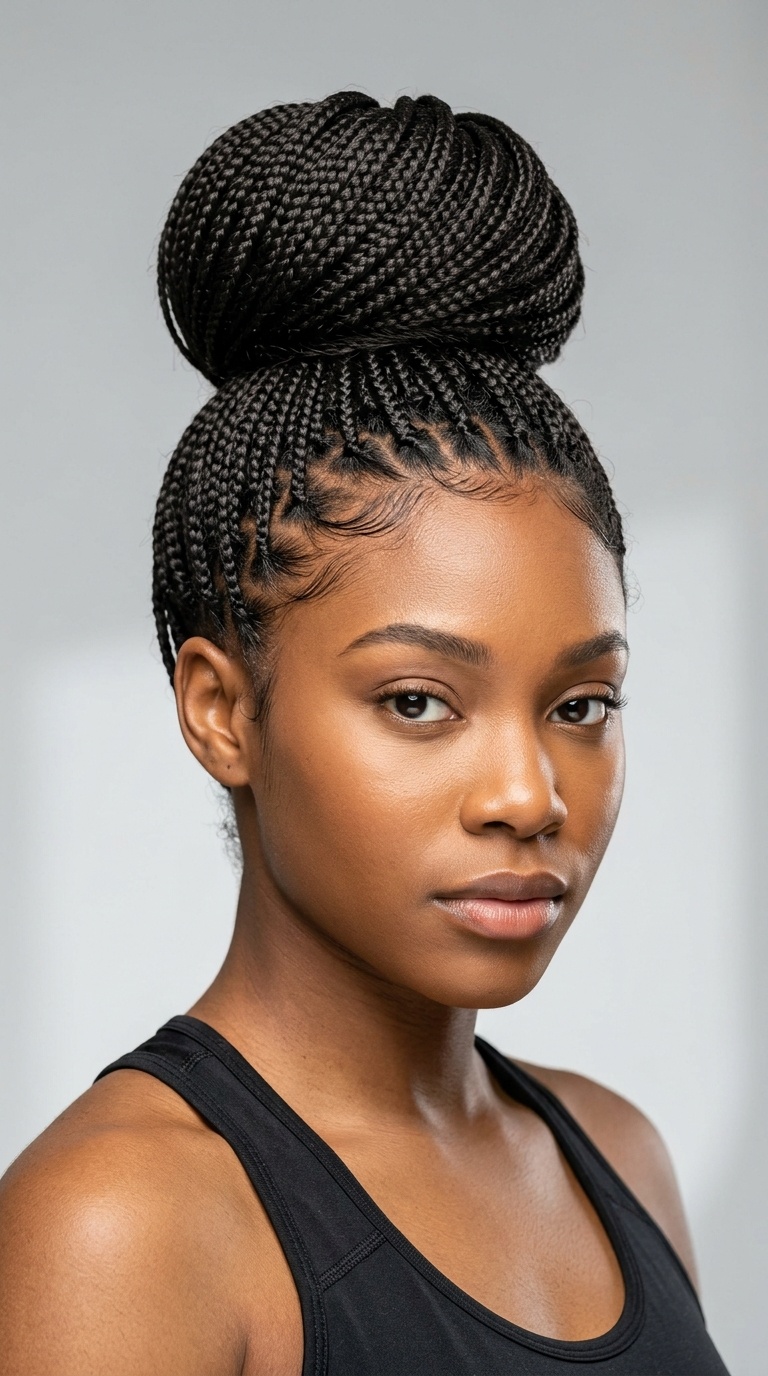 Micro-Braided High Bun
