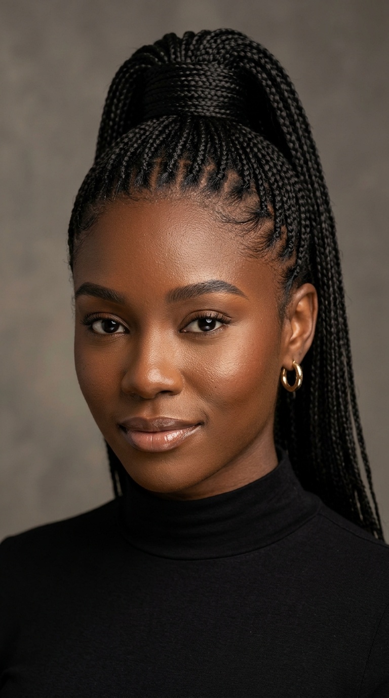 Micro-Braided Sleek High Pony