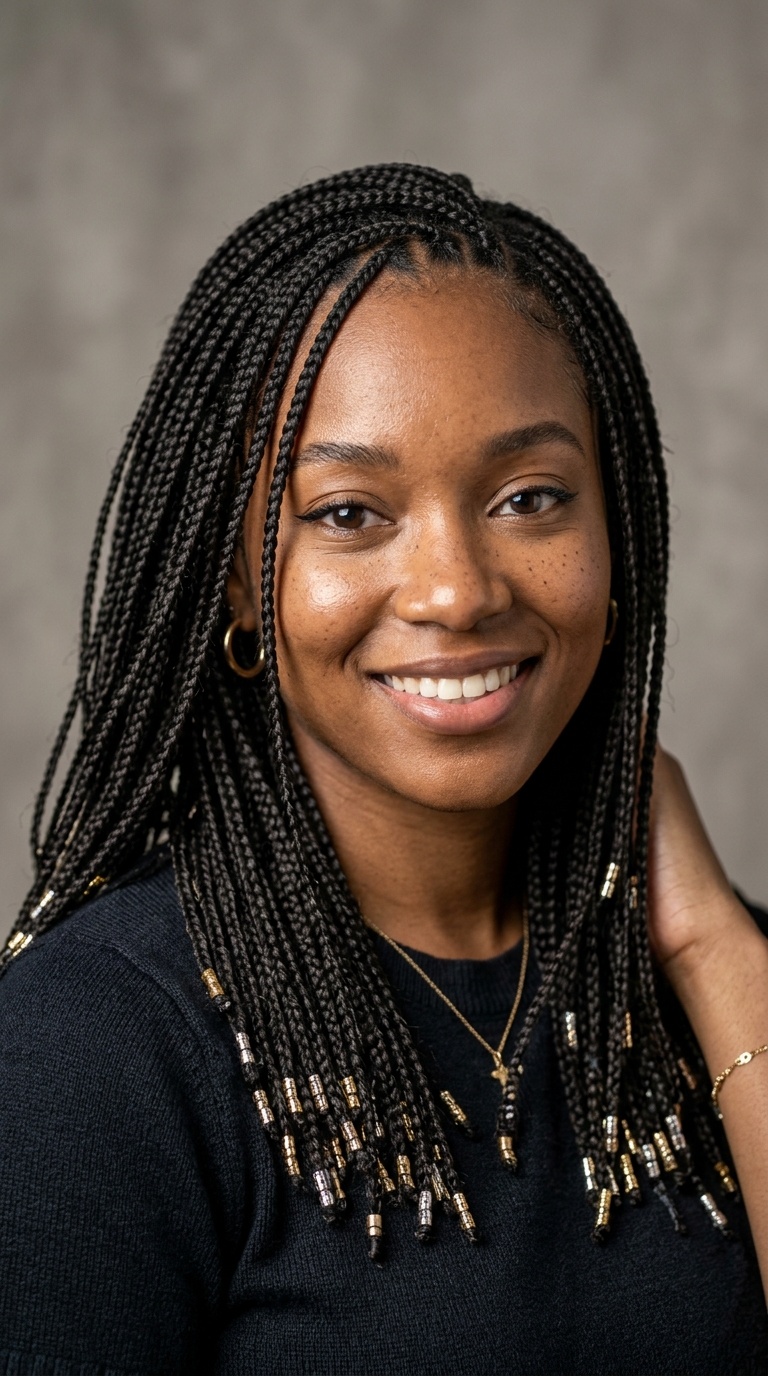 Micro-Braids with Delicate Metallic Tips