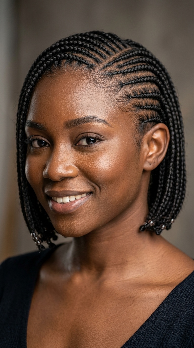 Micro-Cornrow Bob