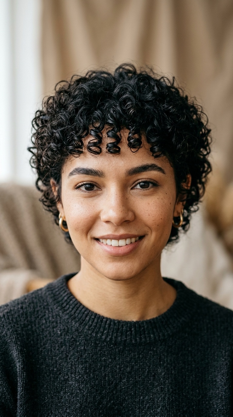 Micro-Curly Fringe with Tapered Back