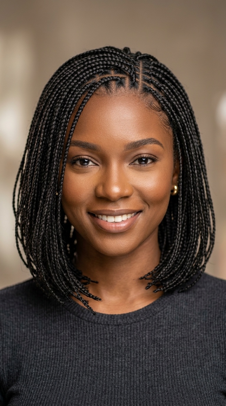 Micro-Knotless Short Braids