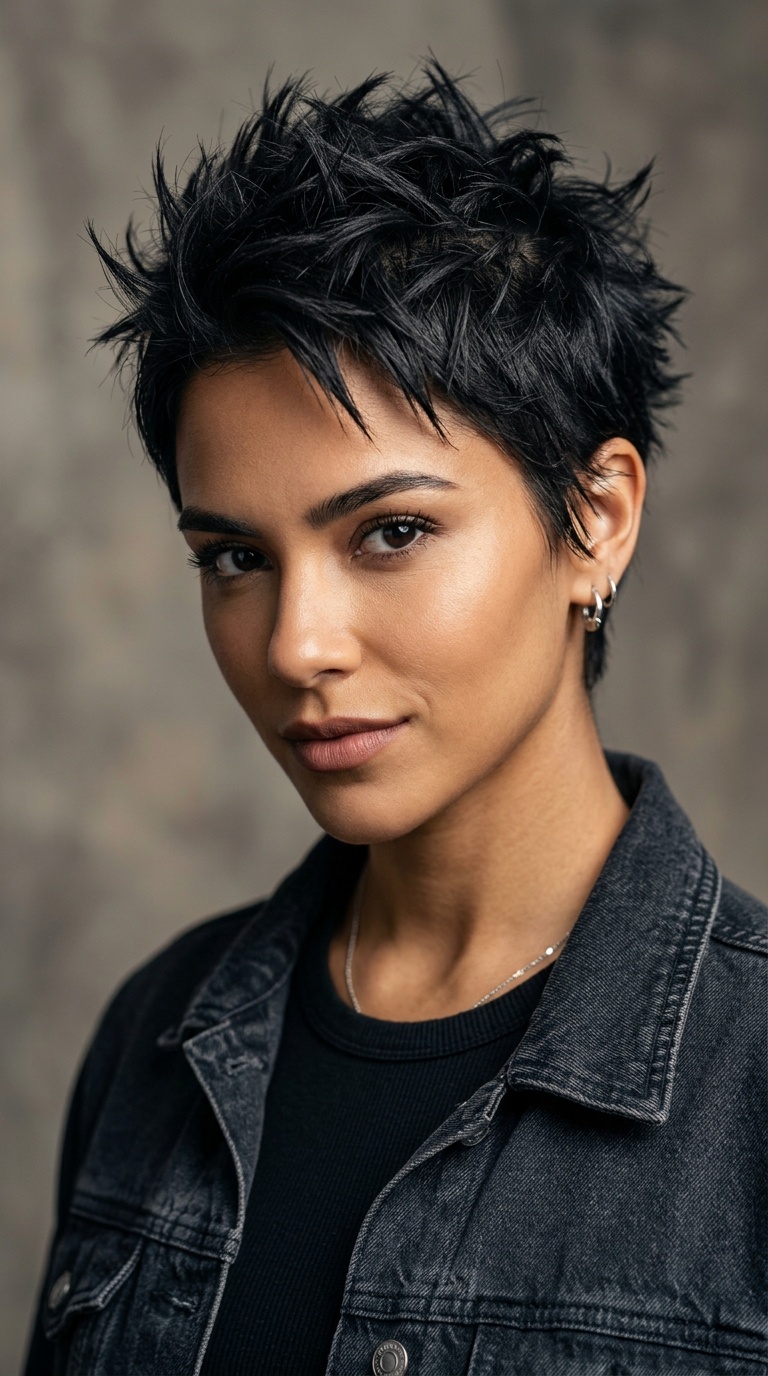 Micro-Pixie with Spiky Texture