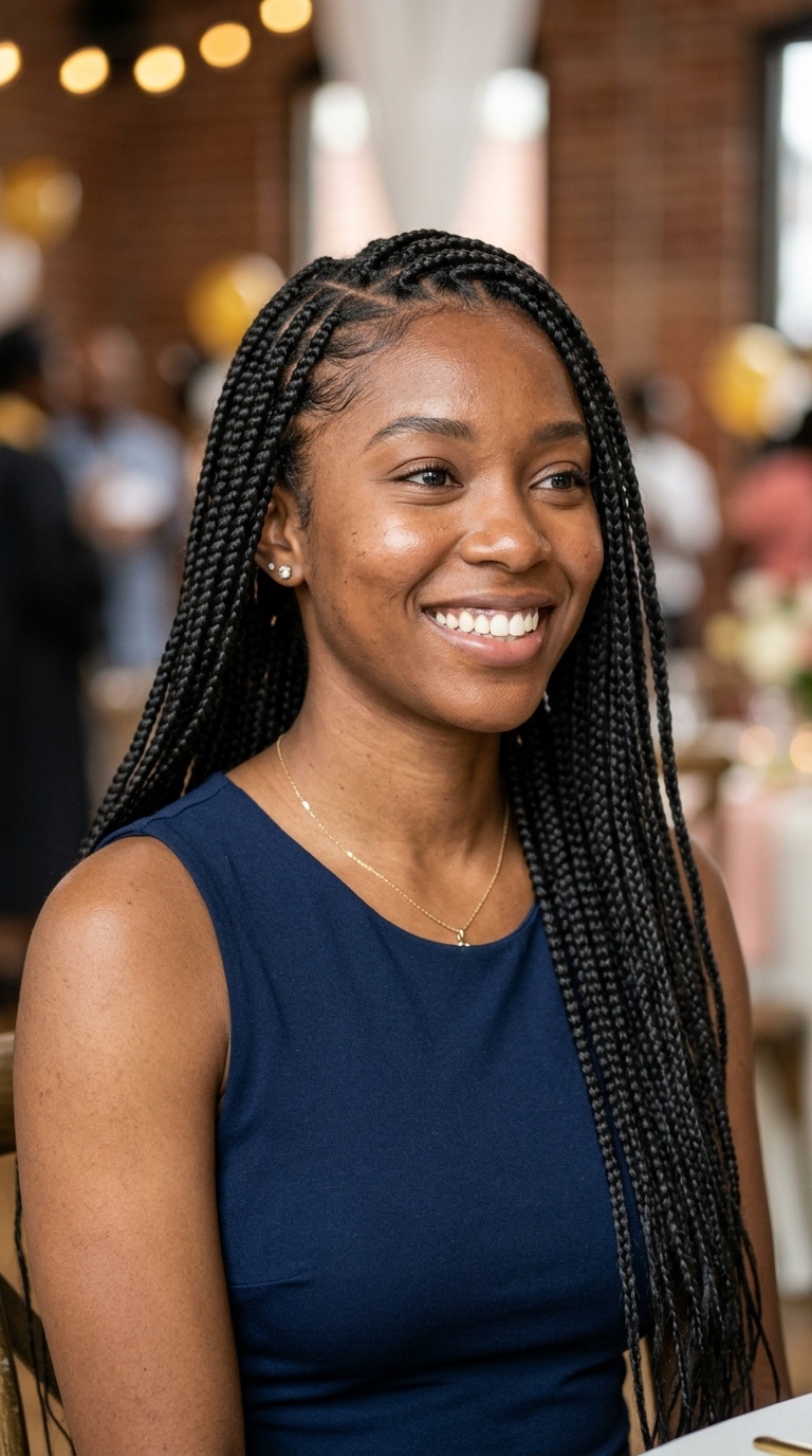 Mid-Back Knotless Braids