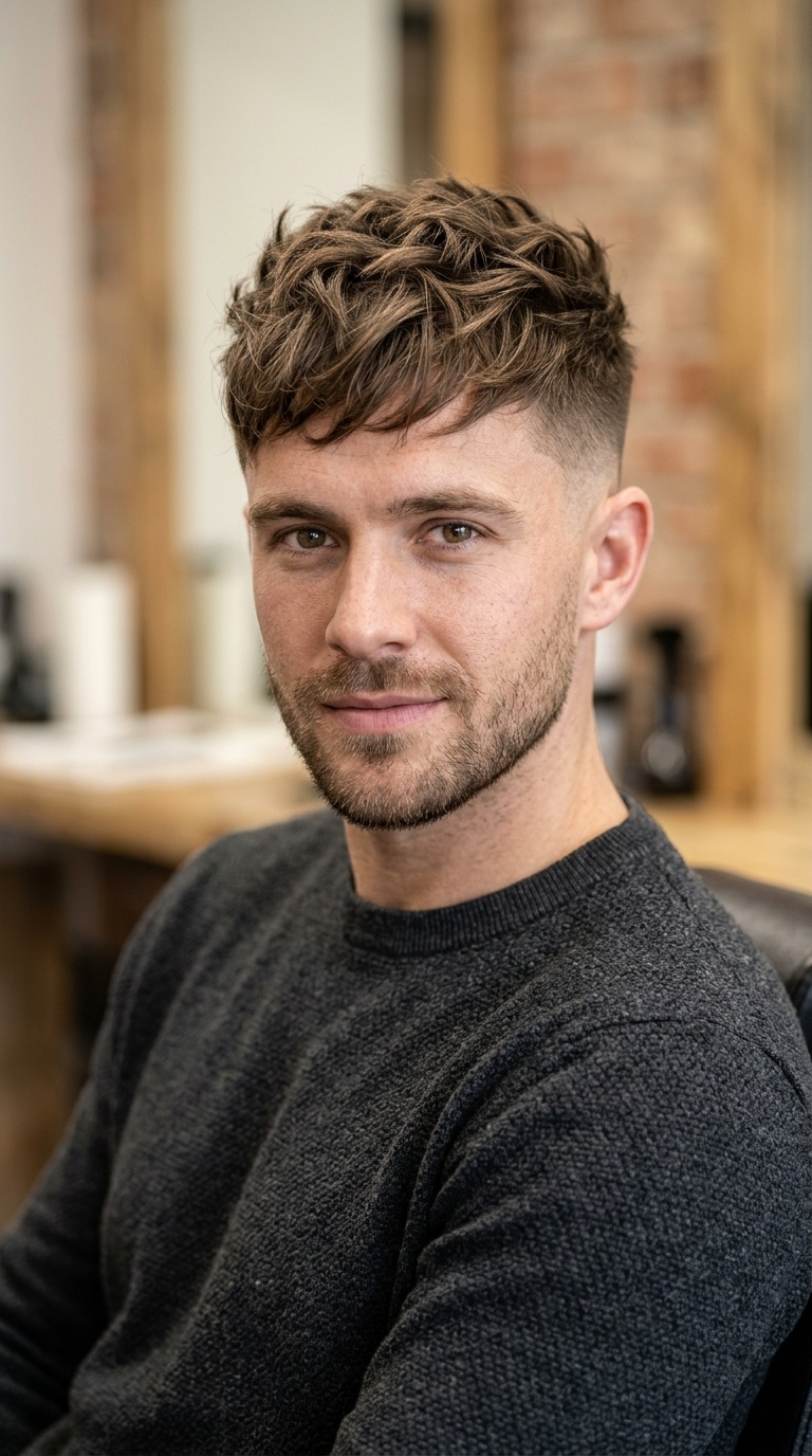 Mid-Fade with Messy Fringe