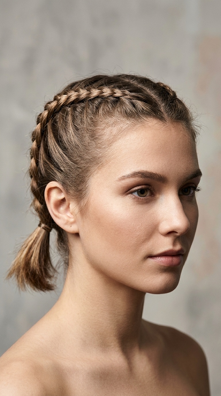Mini French Braid Pig-Tails