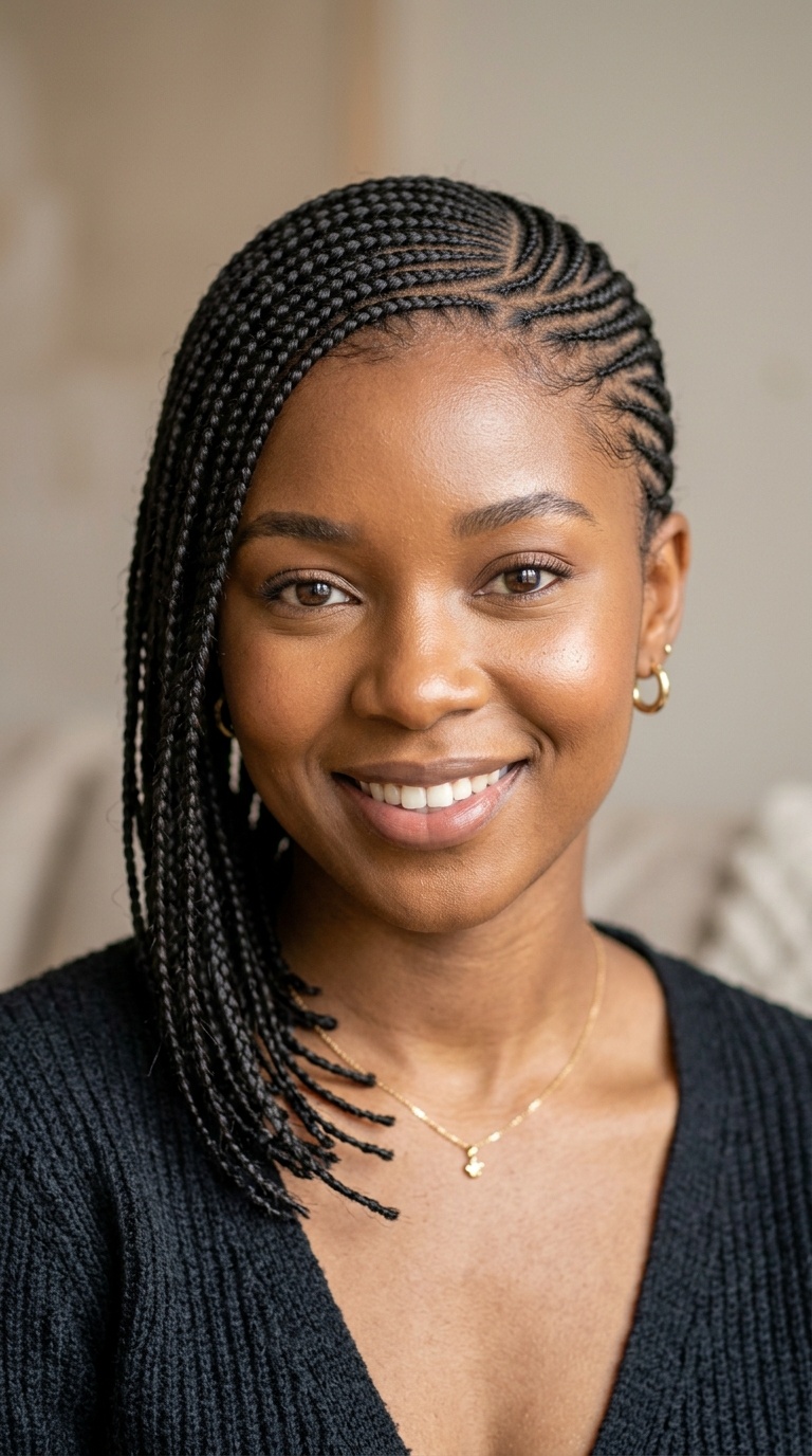 Mini Side-Swept Braids